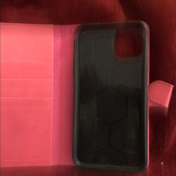 Red leather folio phone case IPhone 7-8 Plus used for a few days - Picture 1 of 6